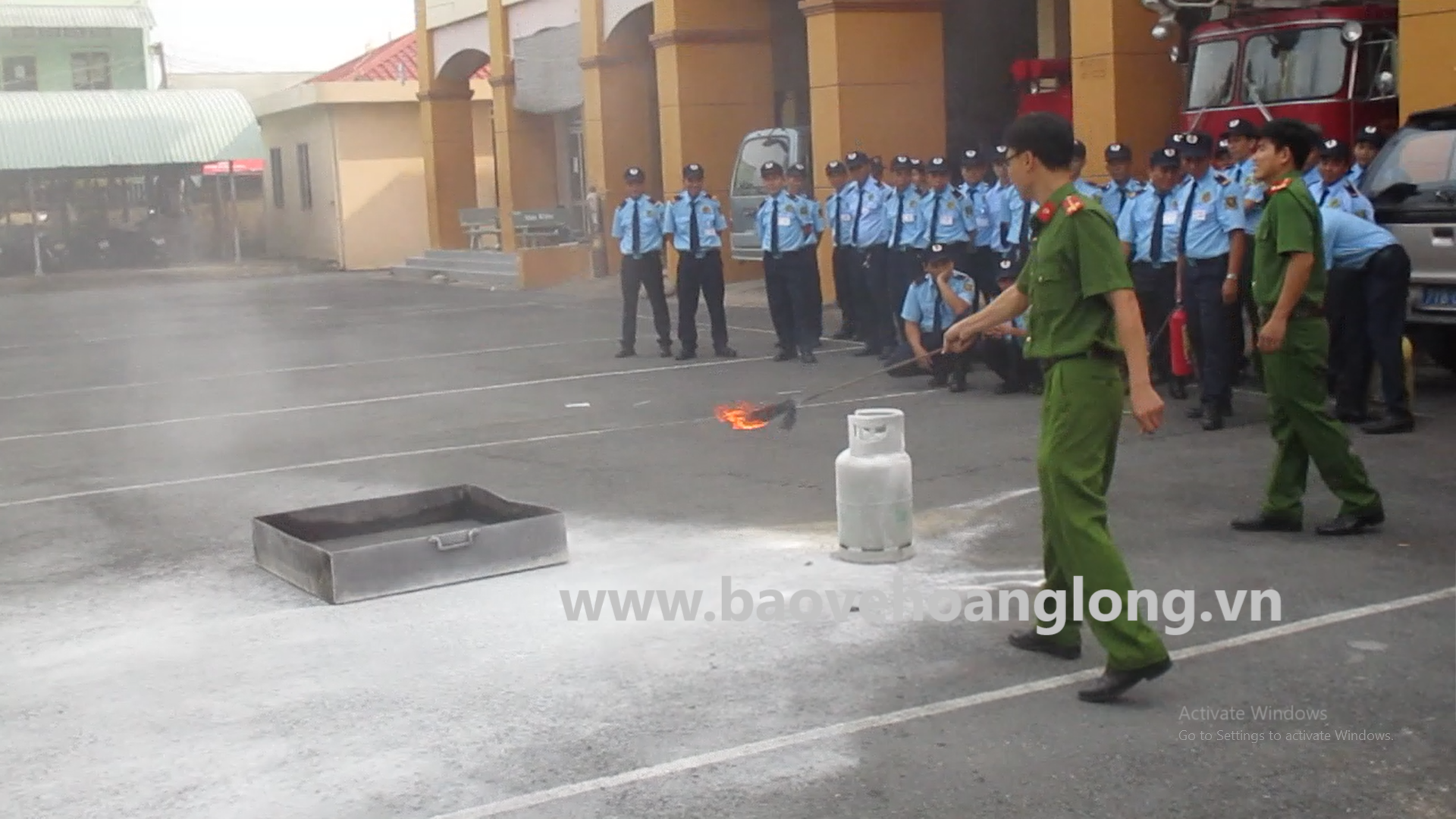 Bảo vệ Hoàng Long đào tạo nghiệp vụ pccc